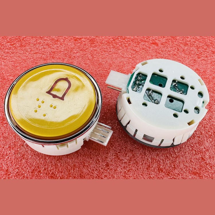 Модуль кнопочный круглый КОЛОКОЛЬЧИК красная подсветка с кодом Брайля AK-29B Sigma