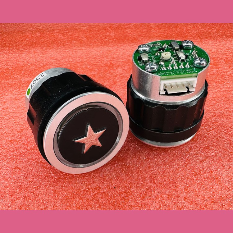 Кнопочный модуль "звездочка" зеленая подсветка D4DUG  WELM-1101 ID:54502536.4 TRP000079 Schindler 7000